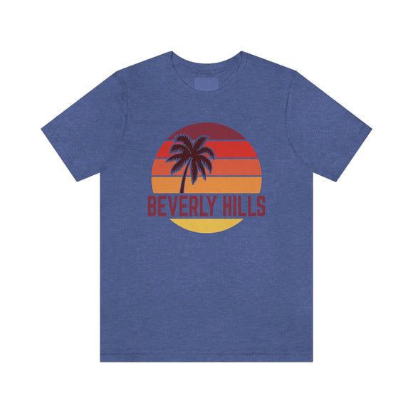 Beverly Hills, California T-Shirt - Retro Palm Tree Unisex Beverly Hills Shirt
