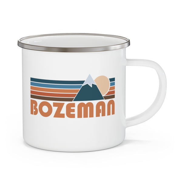 Bozeman, Montana Camp Mug - Retro Mountain Enamel Campfire Bozeman Mug