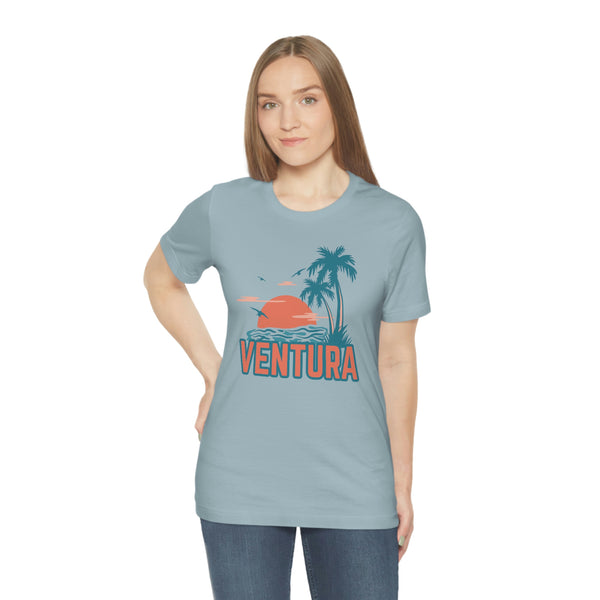 Ventura, California T-Shirt - Retro Palm Tree & Beach Unisex Ventura Shirt