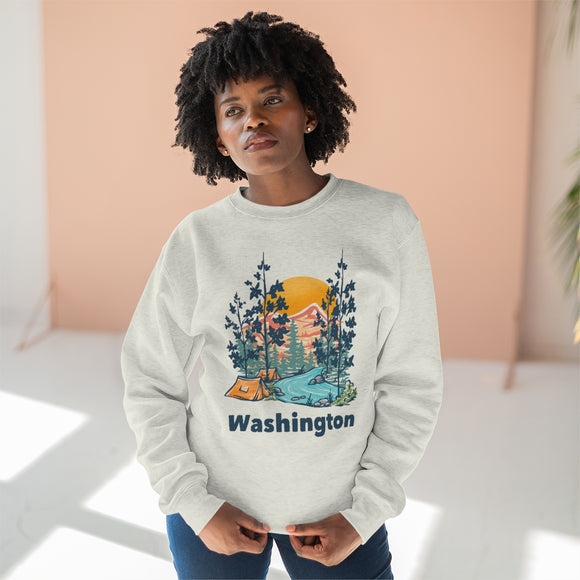 Premium Washington Sweatshirt - Unisex Premium Crewneck Washington Sweatshirt