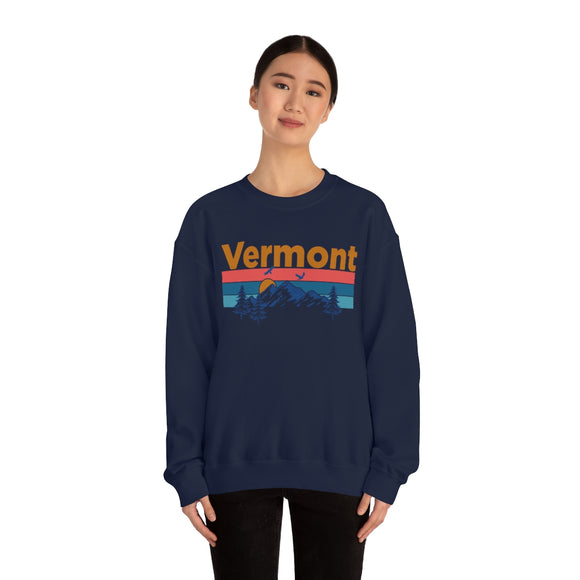 Vermont Sweatshirt - Mountain & Birds Unisex