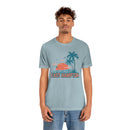 East Hampton, New York T-Shirt - Retro Palm Tree & Beach Unisex East Hampton Shirt-4