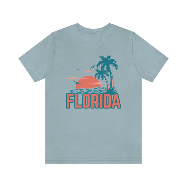 Florida T-Shirt - Retro Palm Tree & Beach Unisex Florida Shirt