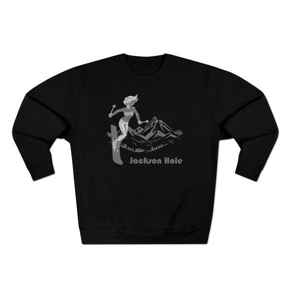 Premium Jackson Hole, Wyoming Crewneck Sweatshirt - Retro Unisex Sweatshirt
