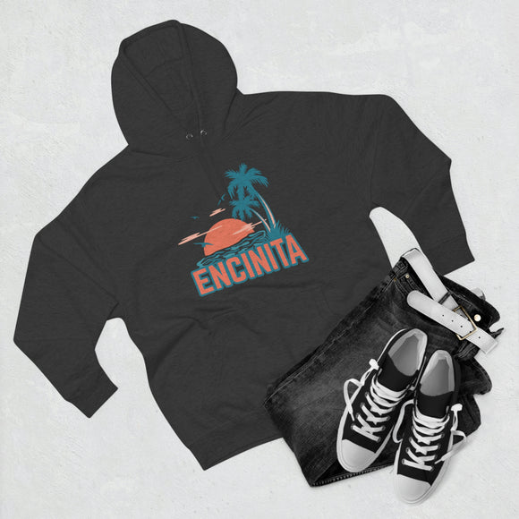 Premium Encinitas, California Hoodie Hoodie - Palm Tree Unisex Sweatshirt