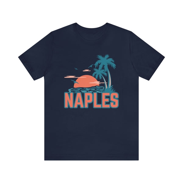 Naples, Florida T-Shirt - Retro Palm Tree & Beach Unisex Naples Shirt