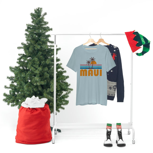 Maui, Hawaii T-Shirt - Retro Palm Tree Unisex Maui Shirt