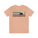 Colorado T-Shirt - Retro Mountain v2 Unisex Colorado Shirt-10