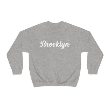 Buy sport-grey Brooklyn, New York Sweatshirt - Retro Sunset Unisex