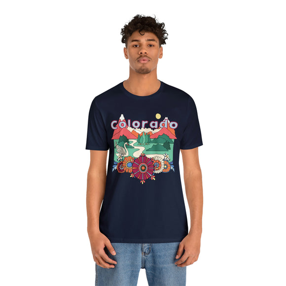 Colorado Shirt, Colorado Retro T-Shirt, Hippie Style Colorado tee, Colorado Mountain Shirt