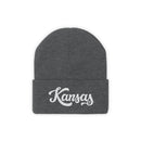 Kansas Beanie - Adult Hand Lettered Embroidered Kansas Knit Hat-5