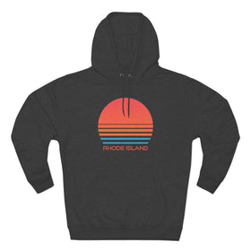 Premium Rhode Island Hoodie - Retro 80s Unisex Sweatshirt