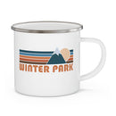 Winter Park, Colorado Camp Mug - Retro Mountain Enamel Campfire Winter Park Mug-3