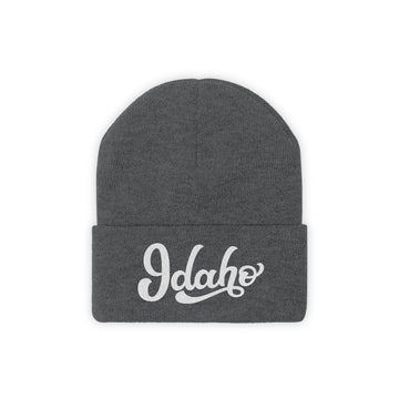 Idaho Beanie - Adult Hand Lettered Embroidered Idaho Knit Hat