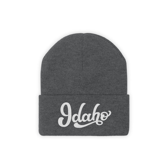 Idaho Beanie - Adult Hand Lettered Embroidered Idaho Knit Hat
