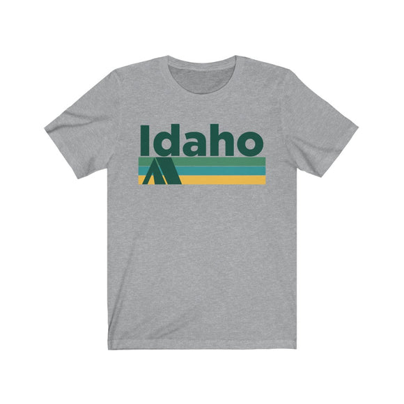Idaho T-Shirt - Retro Camping Adult Unisex Idaho T Shirt