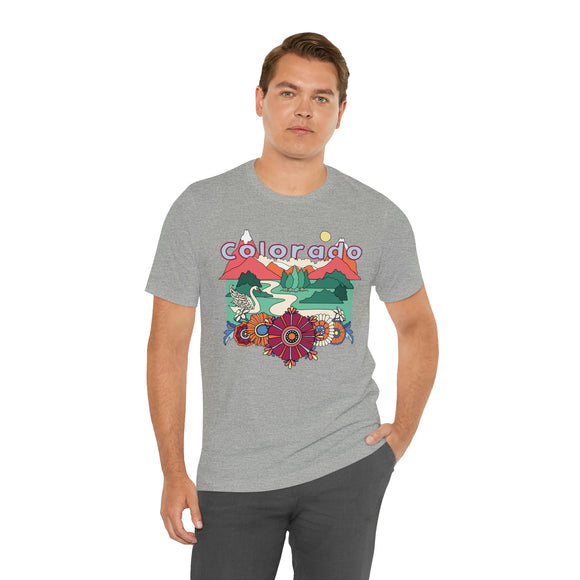 Colorado Shirt, Colorado Retro T-Shirt, Hippie Style Colorado tee, Colorado Mountain Shirt