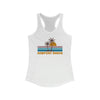 Newport Beach, California Women's Tank - Retro Palm Tree Women's Racerback Newport Beach Tank Top