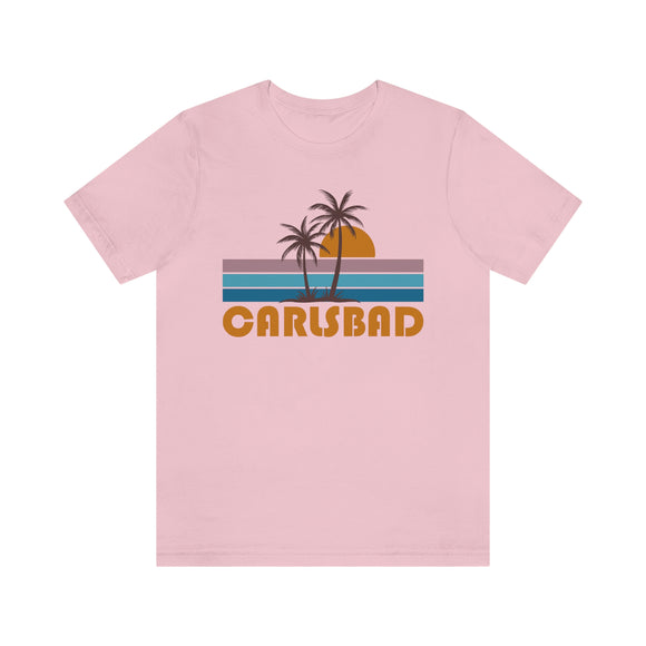 Carlsbad, California T-Shirt - Retro Palm Tree Unisex Carlsbad Shirt