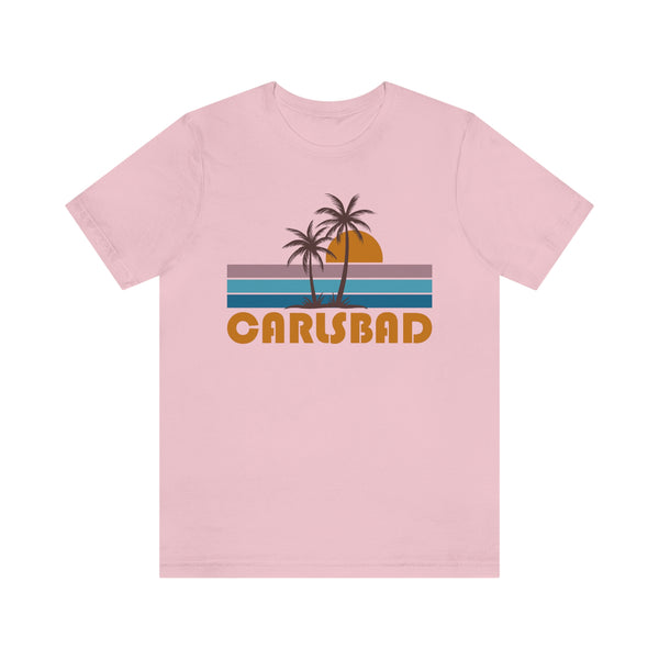 Carlsbad, California T-Shirt - Retro Palm Tree Unisex Carlsbad Shirt