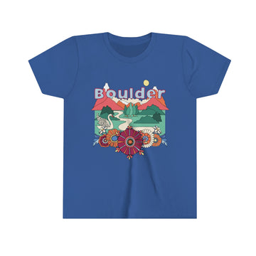 Buy true-royal Boulder Youth T-Shirt - Boho Colorado Kid's TShirt