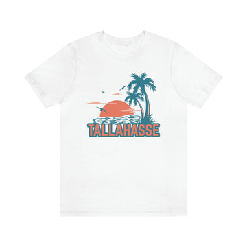 Tallahassee, Florida T-Shirt - Retro Palm Tree & Beach Unisex Tallahassee Shirt