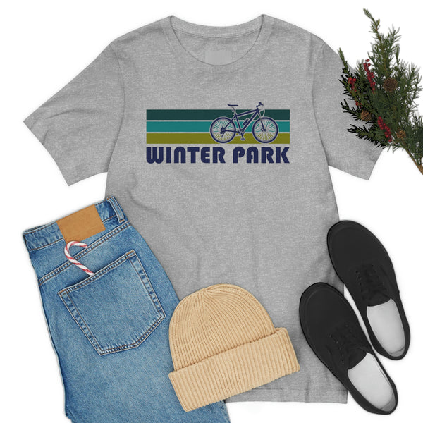 Winter Park T-Shirt - Retro Mountain Bike Adult Unisex Winter Park, Colorado T Shirt