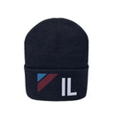 Illinois Beanie - Adult Embroidered Retro Illinois Knit Hat-2