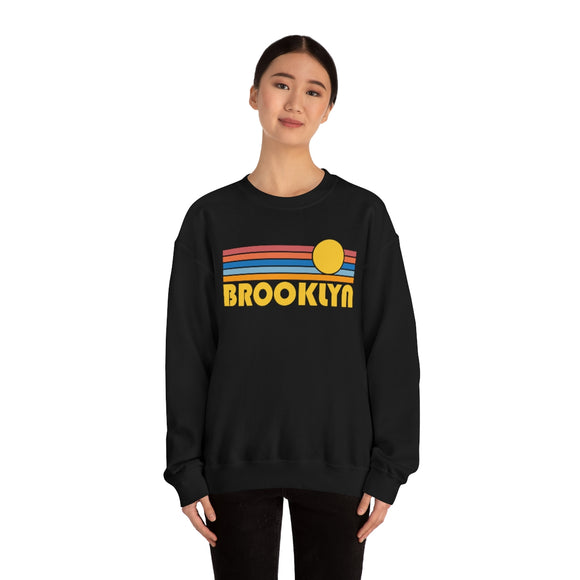 Brooklyn, New York Sweatshirt - Retro Sunrise Unisex