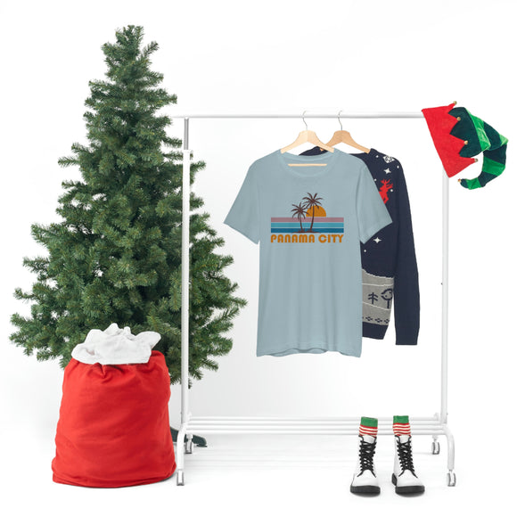 Panama City, Florida T-Shirt - Retro Palm Tree Unisex Panama City Shirt