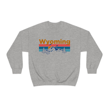 Buy sport-grey Wyoming Sweatshirt - Mountain &amp; Birds Unisex