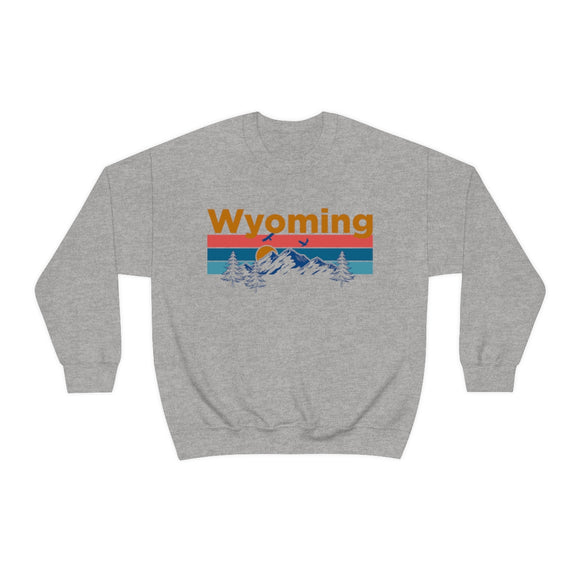 Wyoming Sweatshirt - Mountain & Birds Unisex