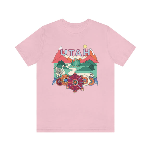 Utah T-Shirt - Retro Mountain / Hippie Style Utah Shirt