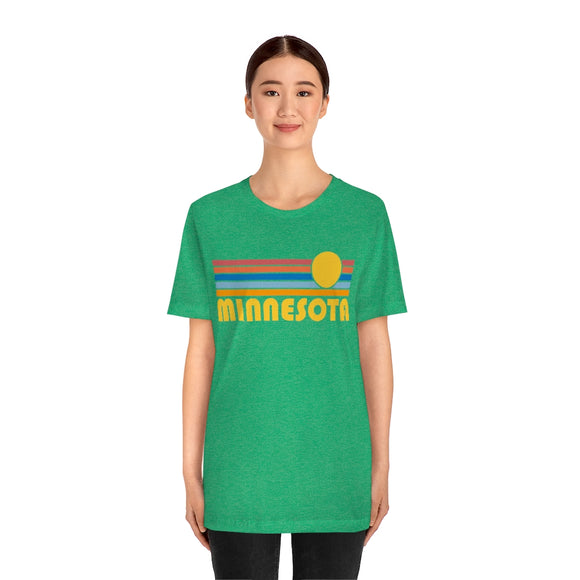 Minnesota T-Shirt - Retro Sun Unisex Minnesota T Shirt