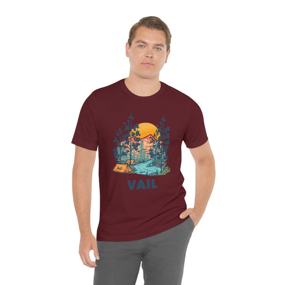 Vail, Colorado T-Shirt - Mountain Illustration Unisex Vail Shirt