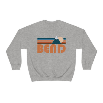 Buy sport-grey Bend, Oregon Sweatshirt - Unisex Retro Mountain Unisex