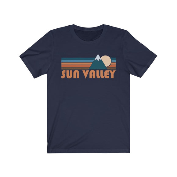Sun Valley, Idaho T-Shirt - Retro Mountain Adult Unisex Sun Valley T Shirt