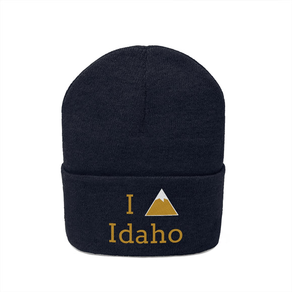 Idaho Knit Beanie - Adult Embroidered I Heart / Love Idaho Knit Hat