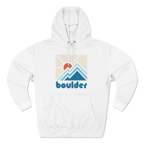 Premium Boulder, Colorado Hoodie - Min Mountain Unisex Sweatshirt