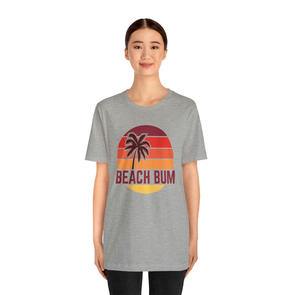 Beach Bum T-Shirt - Retro Palm Tree Unisex Beach Bum Shirt