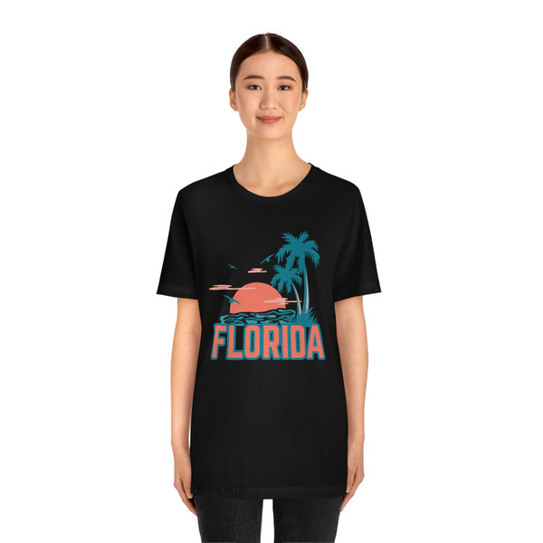 Florida T-Shirt - Retro Palm Tree & Beach Unisex Florida Shirt