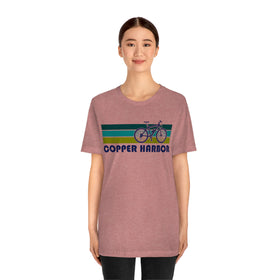 Copper Harbor T-Shirt - Retro Mountain Bike Adult Unisex Copper Harbor, Michigan T Shirt