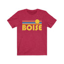 Boise, Idaho T-Shirt - Retro Sunrise Adult Unisex Boise T Shirt-8