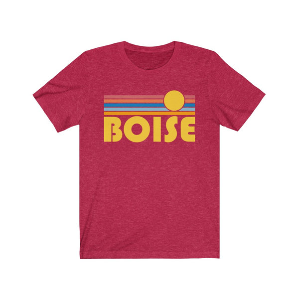 Boise, Idaho T-Shirt - Retro Sunrise Adult Unisex Boise T Shirt