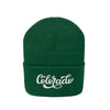 Colorado Beanie - Adult Hand Lettered Embroidered Colorado Knit Hat