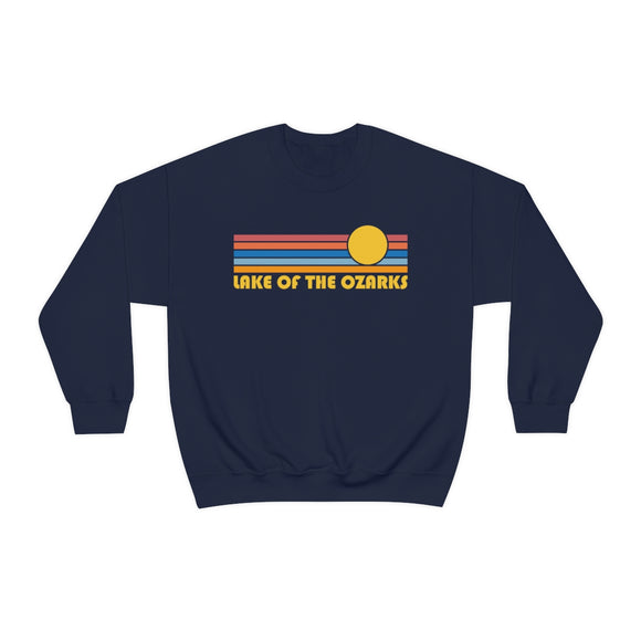 Lake of the Ozarks, Missouri Sweatshirt - Retro Sunrise Crewneck