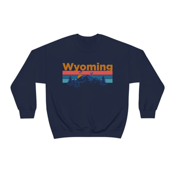 Buy navy Wyoming Sweatshirt - Mountain &amp; Birds Unisex