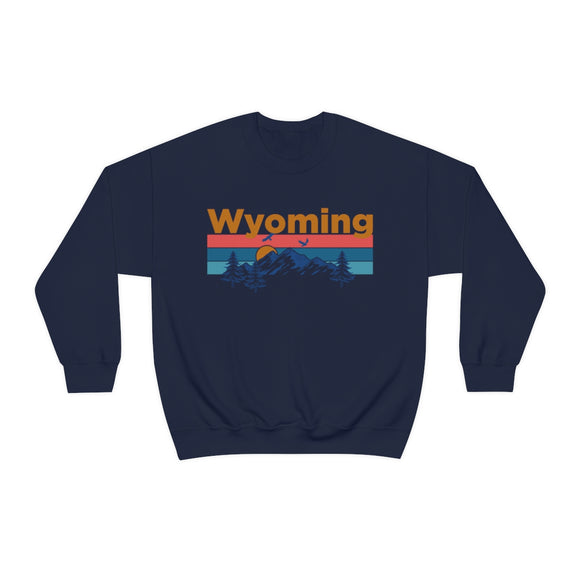 Wyoming Sweatshirt - Mountain & Birds Unisex