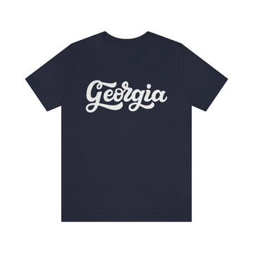 Buy navy Georgia T-Shirt - Hand Lettered Unisex Georgia Shirt