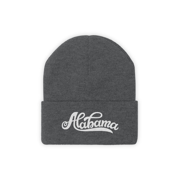 Alabama Beanie - Adult Hand Lettered Embroidered Alabama Knit Hat